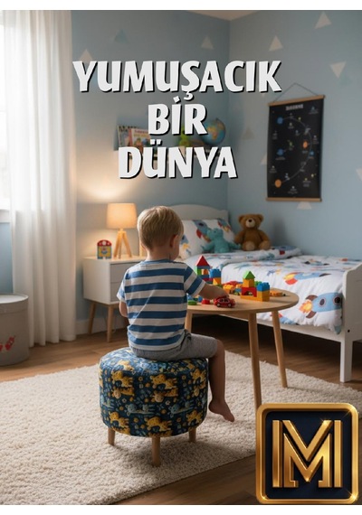 Zürafa Puf Trend Puf F Koltuk Puff Bench Dekoratif Bohem Doğal Gürgen Ayak Çocuk Odası Tabure Çok Renkli