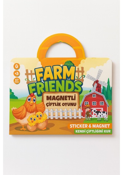 Manyetik Çiftlik Oyunu 87 Parça Sticker Manyetik Hayvanlar Sebzeler C Ocuk Eg İtici Set
