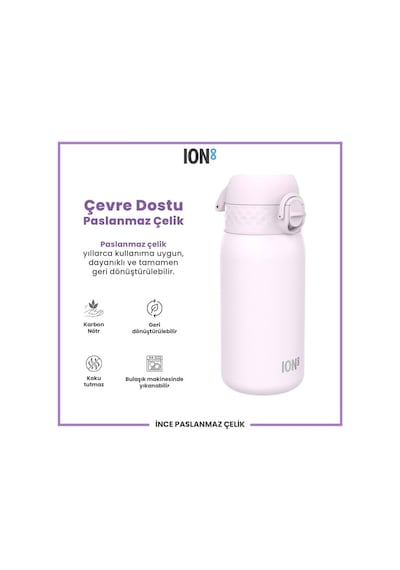 Ion8 - Paslanmaz Çelik Çocuk Suluk - Leylak - 400 Ml - Sızdırmaz Mor