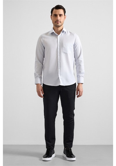 Süvari Gri Regular Klasik Yaka Casual Gömlek Gm2025300050-s05 Gri
