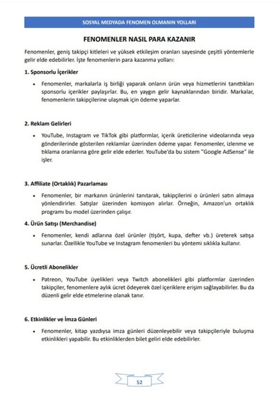100 Adımda Fenomen Olmanın Yolları Kitabı