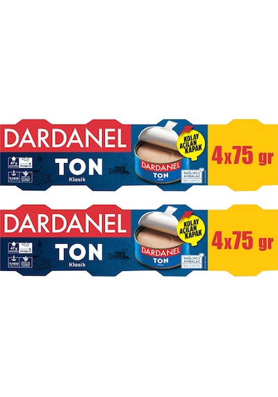 Dardanel Ton Balığı 4x75 Gr Ayçiçek Yağlı X 2 Adet