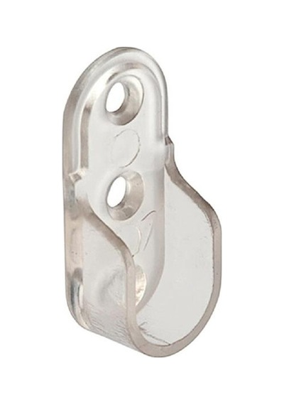 250 Adet Metali Oval Dolap Askı Borusu Flanşı Şeffaf