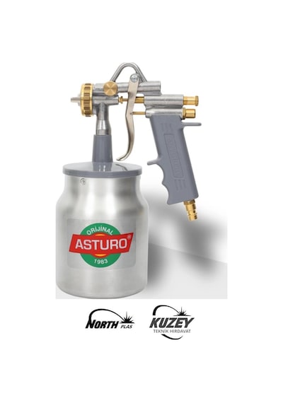 Teknik Alet Asturo Boya Tabanca G70 Alttan Depo 1,8 Mm