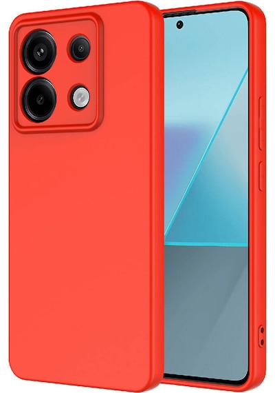 Forzacase Xiaomi Redmi Note 13 Pro 5g İle Uyumlu Liquid Serisi İçi Kadife Lansman Silikon Kılıf Kırmızı