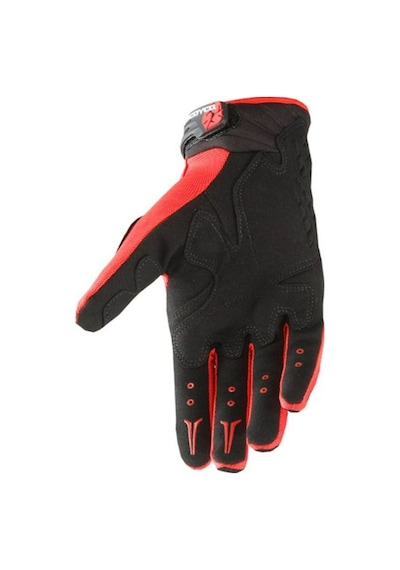 Ebakbak Motosiklet Eldiveni Carbon Korumalı Deri Ve Cordura Kumaş Sertifikalı Motor Eldiven Kırmızı
