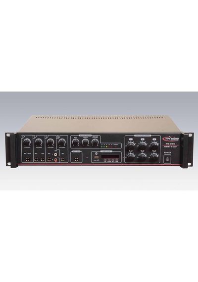 Tepe Sound Ts-250 6Zv 250W / 4 Ohm-100V 6 Zone Usb Bluetooth Amfi