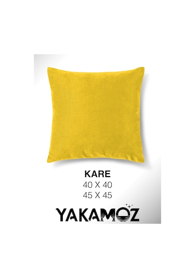 Br Yakamoz Güneş Sarısı Kırlent , Yastık Kılıfı Kadife Görünümlü Velvet Touch Serisi Güneş Sarısı