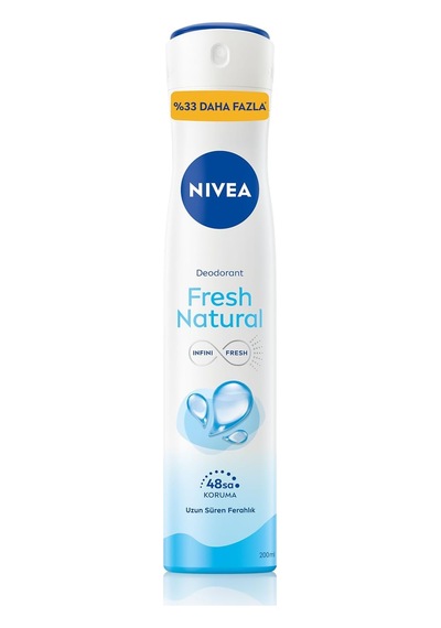 Kadın Sprey Deodorant Fresh Natural Ter Ve Ter Kokusuna Karşı 48 Saat Deodorant Koruması 200ml