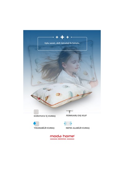 2 Adet Müslin Kumaşlı Ortopedik Çocuk Yastığı,visco Parçacıklı Pamuk Kılıflı 40 60 1100 Gr Bulut Beyaz Bulut