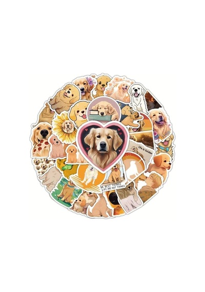 50'li Sevimli Köpekler Sticker Set Laptop Notebook Tablet Sticker Seti