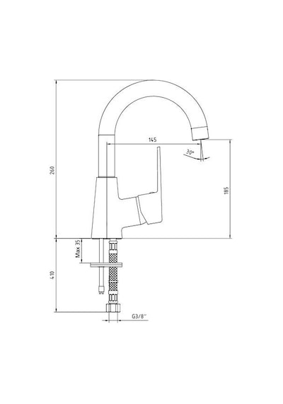 Eca Ar Fast 102188144 Lavabo Bataryası Kuğu Borulu Krom