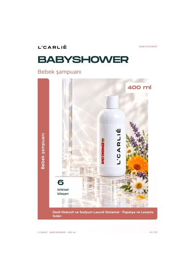 L'carlıe Babyshower Bebek Şampuanı Günlük Kullanım 400 Ml