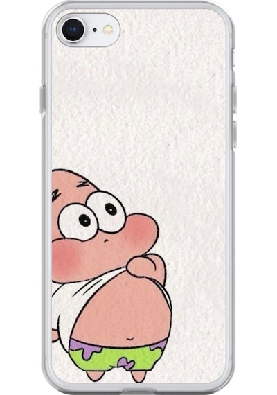 Apple Uyumlu iPhone 6s Plus Şeffaf Kılıf Patrick Mini Tasarımlı