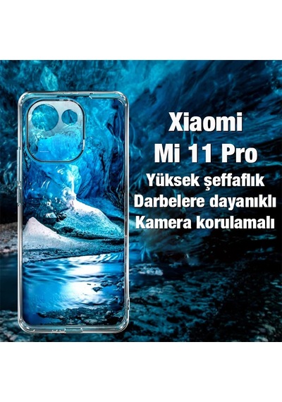 Ally Xiaomi Mi 11 Pro Kılıf Kamera Korumalı Ultra İnce Şeffaf Silikon Kılıf- 5775 Mh-hs4200-3358