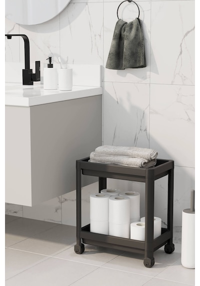 2 Katlı Düzenleyici Mutfak Rafı Banyo Rafı, Dolap Tezgah Altı Organizer Evye Altı Deterjanlık 36 Cm Diğer