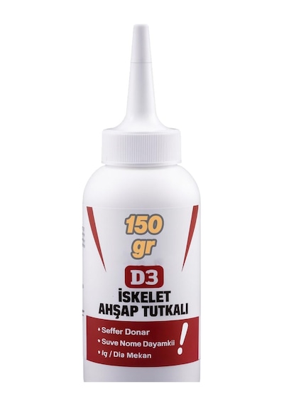 İskelet Ahşap Tutkalı Hazır 150 Gram Şeffaf D3 Tahta Mdf Sunta Kumaş Kağıt Dıy Uygulama Yapıştırıcı