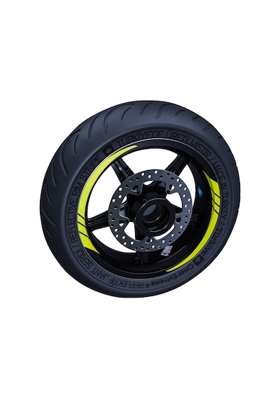 Floresan Sarı Moto GP İç Jant Şeridi Sticker Çınar Extreme