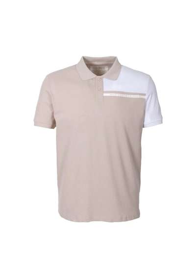 Erkek Polo Yaka Tişört Bej Slim Fit Ribanalı Kol T-shirt Ncs Jeans 1164-bej Bej