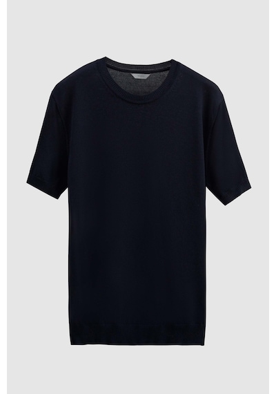Twn Slim Fit Lacivert Düz Örgü T-shirt 5ef060638904m 101
