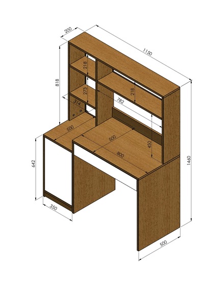 Pema Home %100 Mdf Çekmeceli Kapaklı Çalışma Masası Beyaz