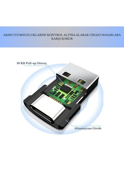 Usb A To Type C Dönüştürücü Adaptör Yeni Nesil Şarj Kablo Çevirici Siyah 2 Adet Siyah