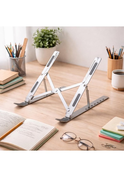 Lexroo Notebook Standı 2in1 Katlanabilir Taşınabilir Folding Alüminyum Dizüstü Bilgisayar Standı