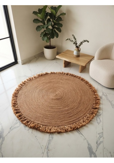 Nakkaş Home 120x120 Jüt Yuvarlak Kilim