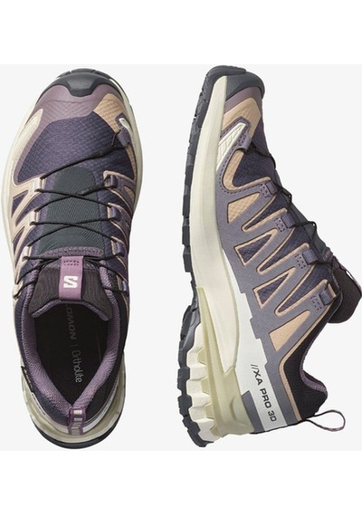 Salomon Xa Pro 3d V9 Gore-tex Kadın Krem Outdoor Ayakkabı-15682 Mor