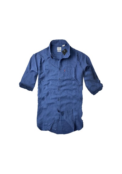 Levi's Keten Karışımlı Standart Fit Uzun Kol Erkek Gömlek Sh-43356 Derin Mavi