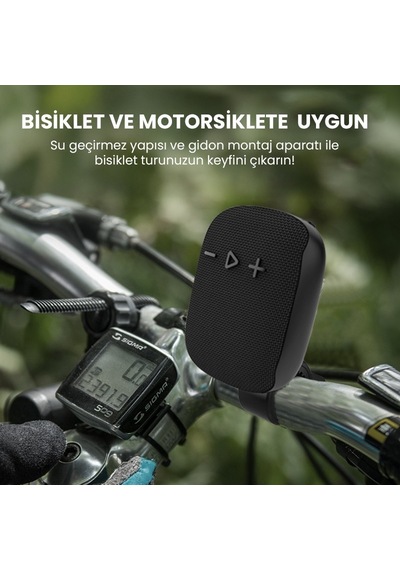 Upway Bisiklete Ve Kemere Takılabilen Su Geçirmez Usb-tf Mini Bluetooth Hoparlör