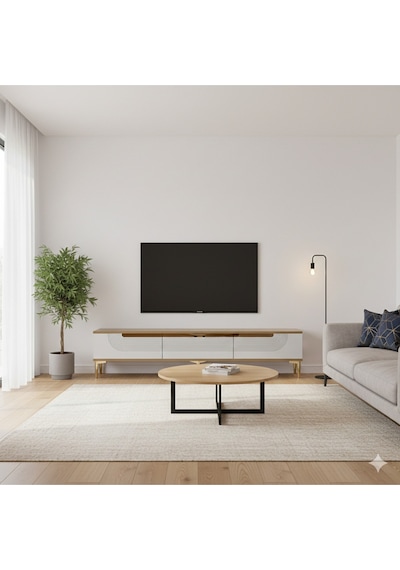 Tsa1805dbg - Meyra Tsa180 Tv Stand, Tv Sehpası Ve Tv Ünitesi Safirmeşe-beyaz-gold 180cm Tsa1805dbg - Meyra Tsa180 Tv Stand, Tv Sehpası Ve Tv Ünitesi Safirmeşe-beyaz-gold 180cm