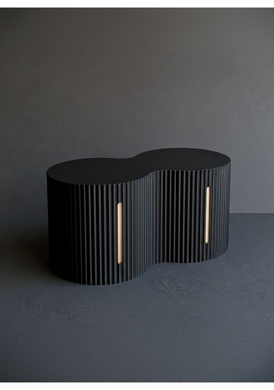 Dekoratif Tuvalet Kağıdı Kutusu 2 Li Rulo Kapasiteli Organizer -14x26x12 Cm Siyah