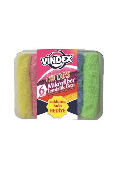 Vindex Mikrofiber Bez 6'Lı + Saklama Kabı