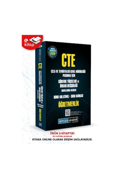 2026 Cte Adalet Bakanlığı Ceza Ve Tevkifevleri Genel Müdürlüğü Görevde Yükselme Ve Ünvan Değişikliği Sınavlarına Hazırlık Konu Anlatımlı Soru Bankası Öğretmenlik E-kitap