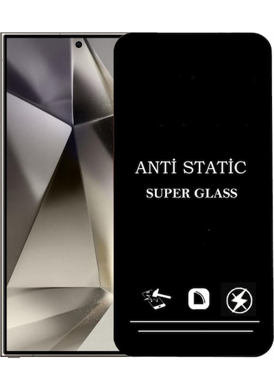 Samsung Galaxy Uyumlu S24 Ultra Anti Statik Ekran Koruyucu Toz Tutmayan Kırılmaz Cam