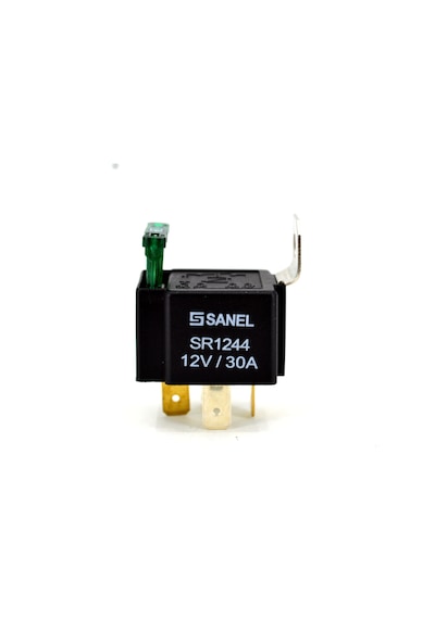 12V Sigortalı Mini Röle 30A 4 Uçlu Sanel