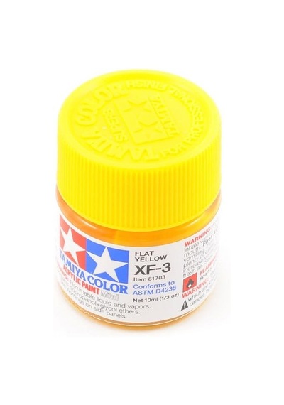 Xf-3 Flat Yellow Mat Akrilik Boya 10 Ml Sarı