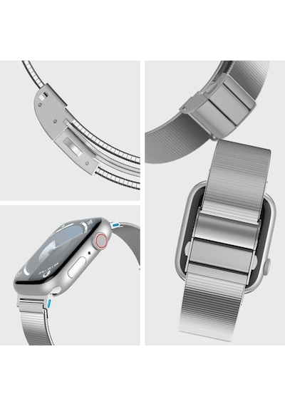 Apple Watch 42mm Seri 12/11/10 İle Uyumlu Kordon Kayış Band Sleek Link Silver - Amp07225 Çok Renkli Apple Watch 42mm Seri 12/11/10 İle Uyumlu Kordon Kayış Band Sleek Link Silver - Amp07225 Çok Renkli