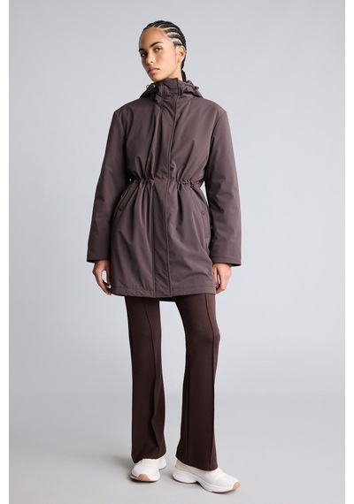 Defacto Beli Büzgülü Regular Fit Kapüşonlu Parka H6148ax26aubn192 Kahve-bn192
