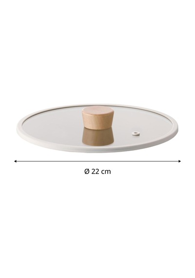 Neoflam 22cm Düz Silikon Çerçeveli Cam Kapak Bej Sku: Smg8690010563910 Açık Ahşap