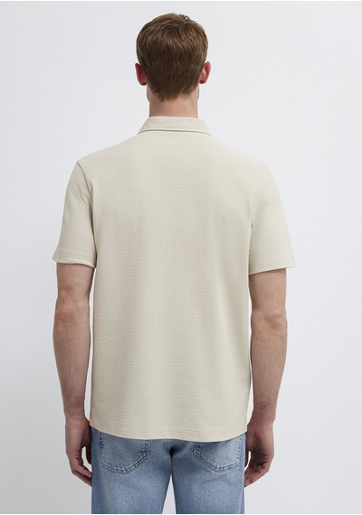 Mavi - Bej Polo Tişört 0613267-70144