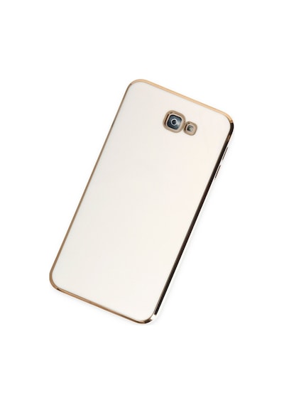Samsung Galaxy Uyumlu J7 Prime Kılıf Volet Silikon - Beyaz Bz8683140400774
