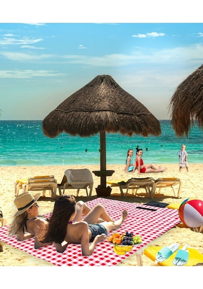 Piknik Örtüsü, Masa Örtüsü,50-200 Cm Kırmızı 8 Kırmızı Beyaz