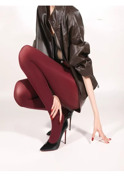 Ece's Design Külotlu Çorap Elegant 120d Pamuk Astarlı W8539 Bordo