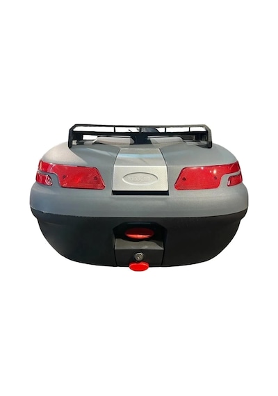 Sl45 Full 45 Litre Gri Bagaj Ve Sırt Dayamalı Motosiklet Arka Çanta Renkli
