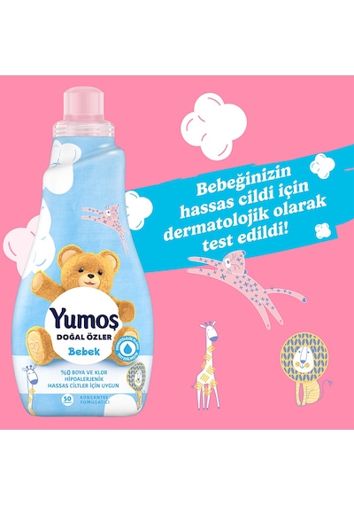 Yumoş Doğal Özler Konsantre Çamaşır Yumuşatıcısı Bebek 1200 Ml 50 Yıkama 4 Adet Diğer