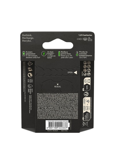 Batteries Recyko Pro Aa Kalem Ni-mh Şarjlı Pil, 1.2 Volt, 6'lı Kart