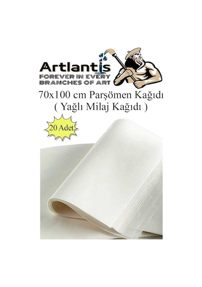 Parşömen Kağıdı Milaj Kağıdı 70x100 Cm 20 Adet Yağlı Çizim Kağıdı Parşumen İnce Kopya Kağıdı