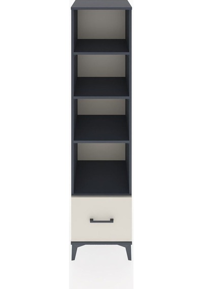 Hyperion Dolap 4 Raflı Tek Çekmeceli 44x44x182 Antrasit-aytaşı Antrasit